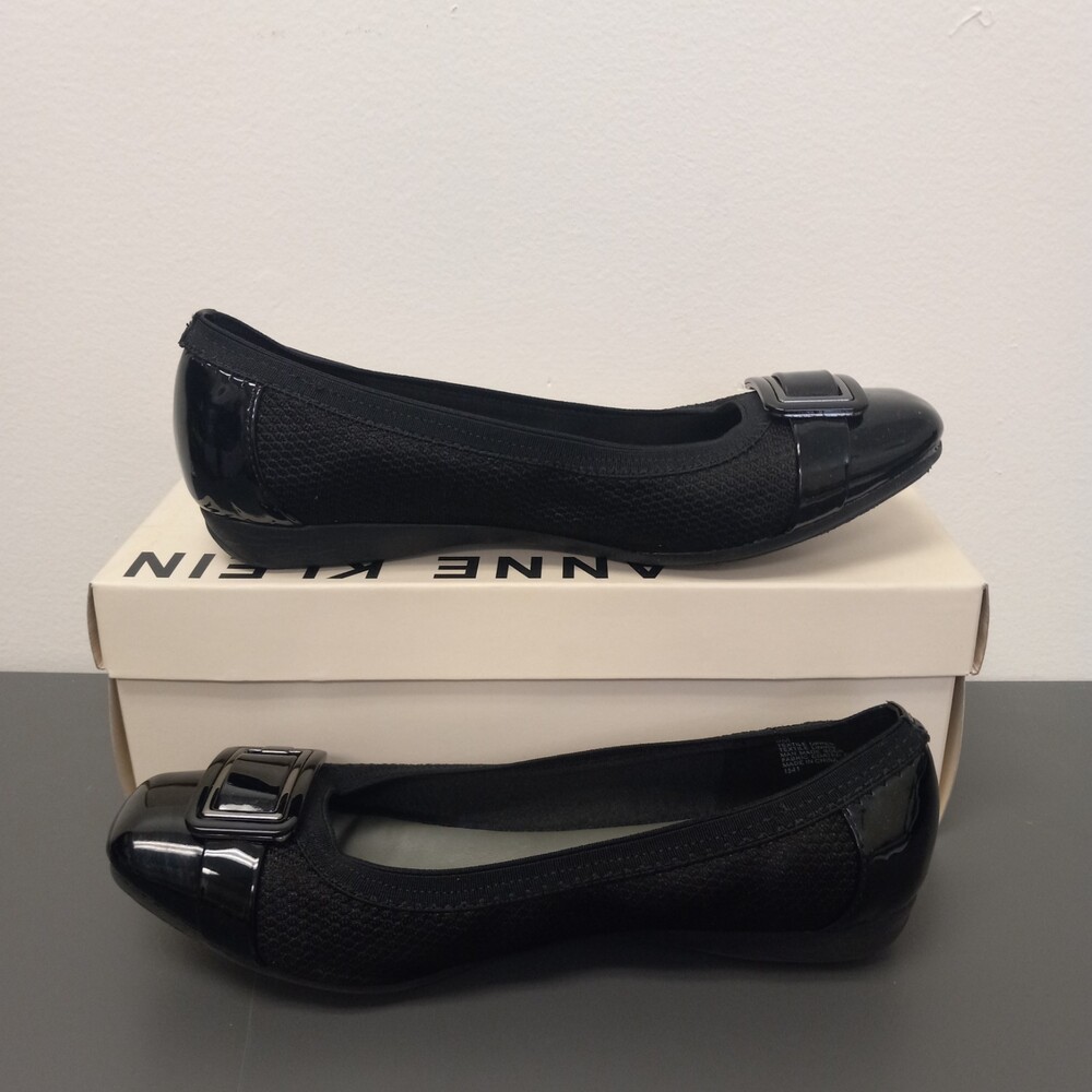 Anne Klein IFlex Uplift2 Ballet Flats Black Size 9 Classic Dress Shoes